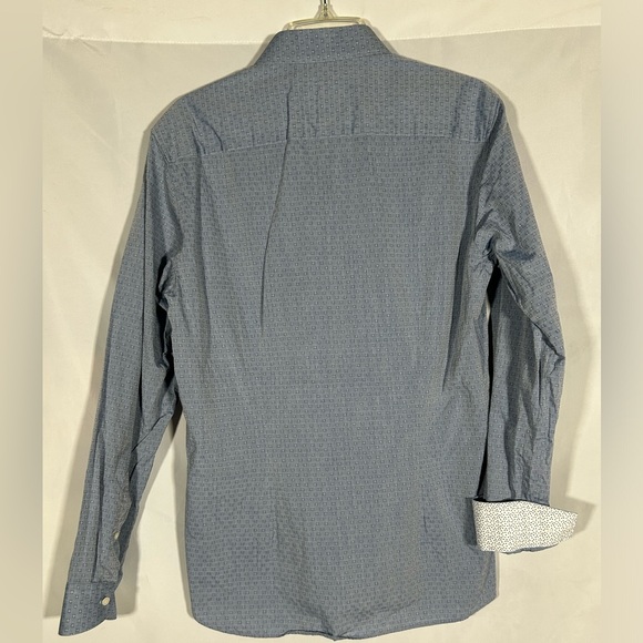 TED BAKER ENDURANCE SLIM FIT FLIP CUFF TRIM CASUAL DRESS SHIRT MENS 16 34/35 - Picture 5 of 7